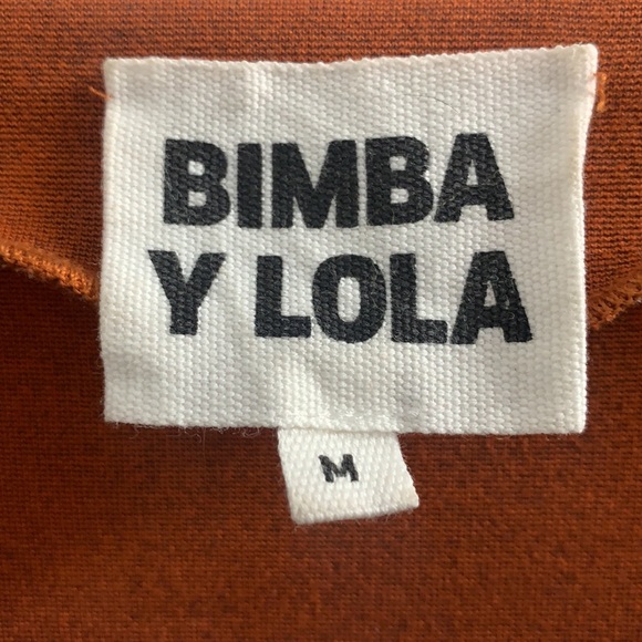Bimba y Lola Burnt-Orange Pleated Long-Sleeve Shirt - Picture 5 of 13